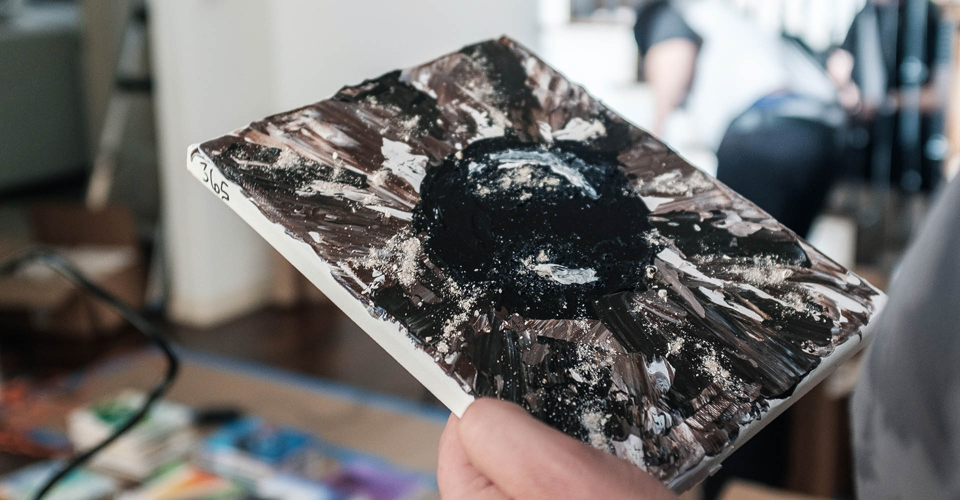 Behind the scenes — painting in the studio