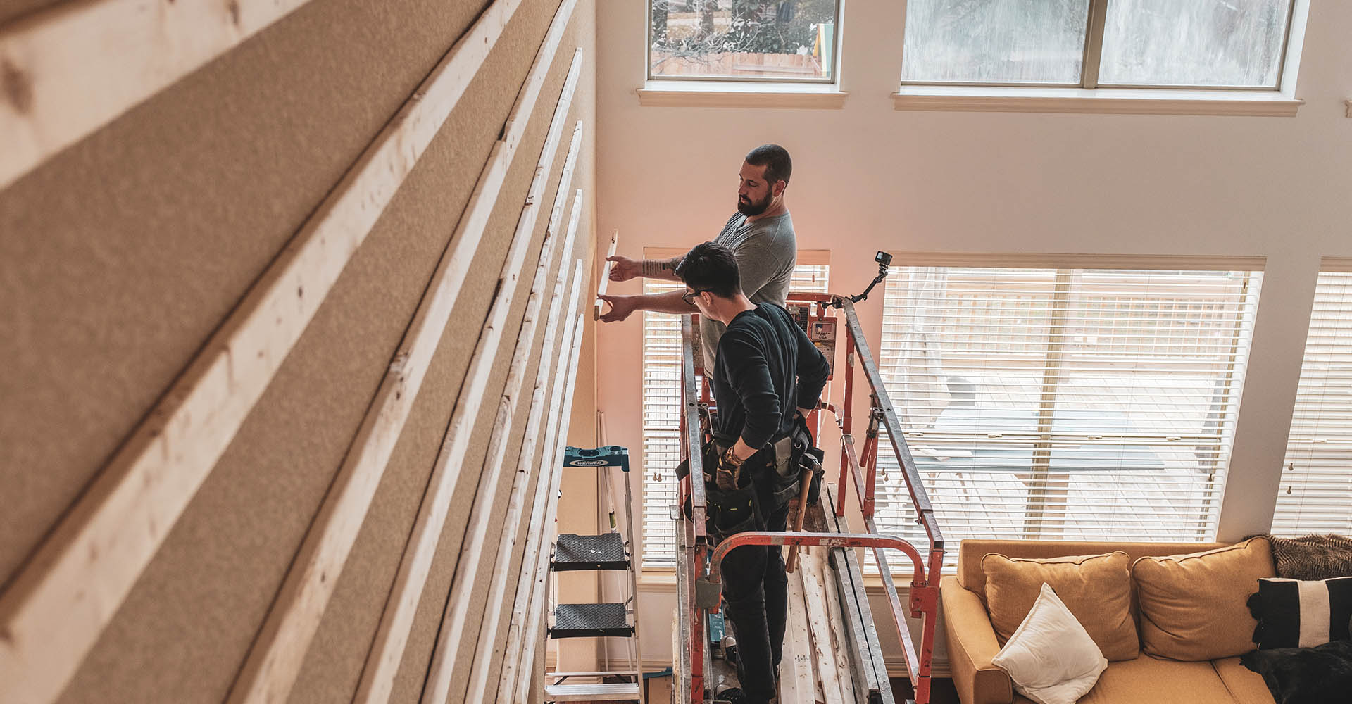 Installing the mosaic mounting structure