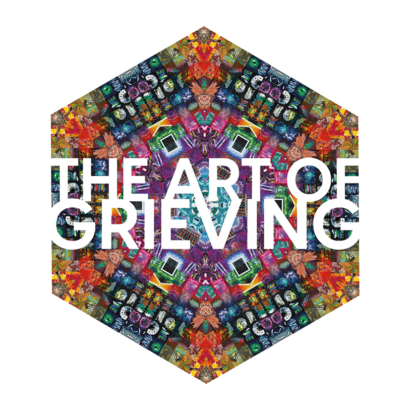 The Art of Grieving — 365 paintings arranged into a hexagonal mosaic